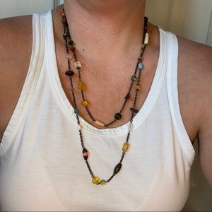 Boho Beaded Chain Necklace